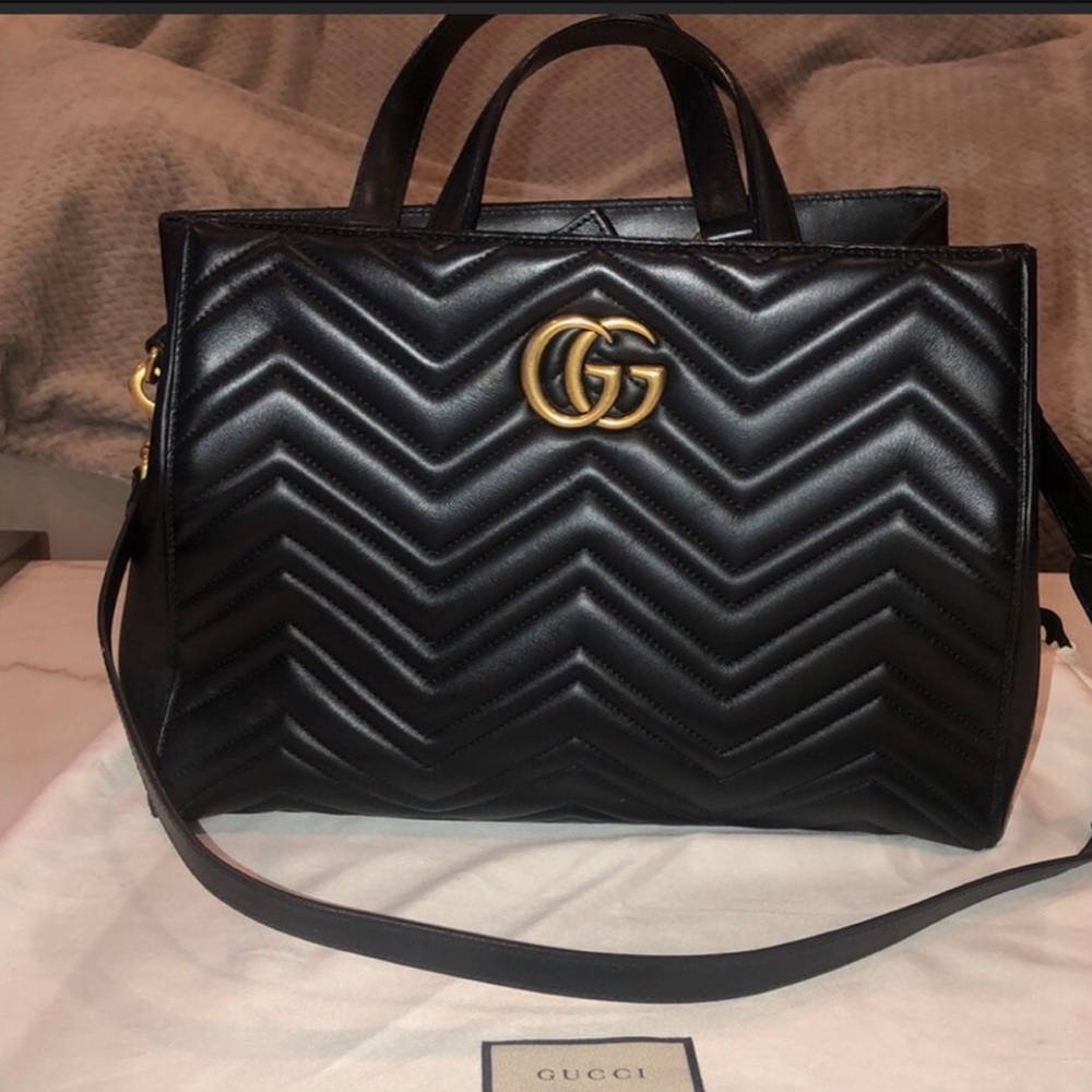 Gucci GG marmont large hand bag with satchel